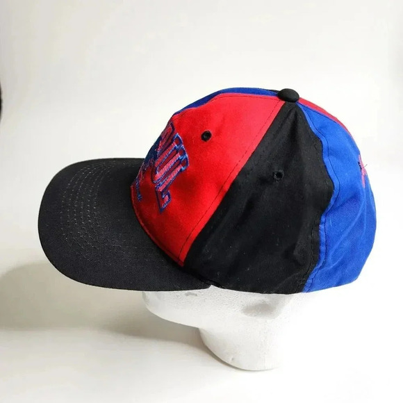 Vintage Magic by Bee Depaul Blue Demons Panel Snapback Hat 90s Blue Red Black - Picture 7 of 7